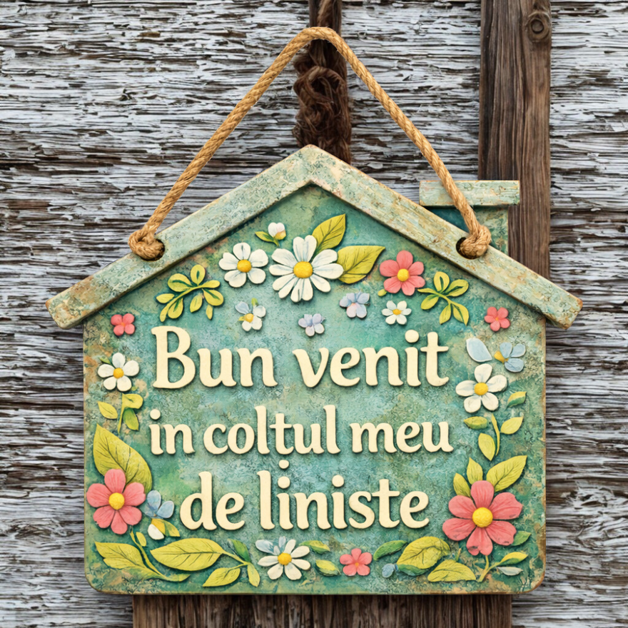 placuta decor gradina bun venit