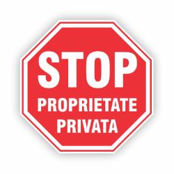 indicator stop proprietate privata <span class=