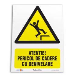 pericol de cadere cu denivelare <span class=